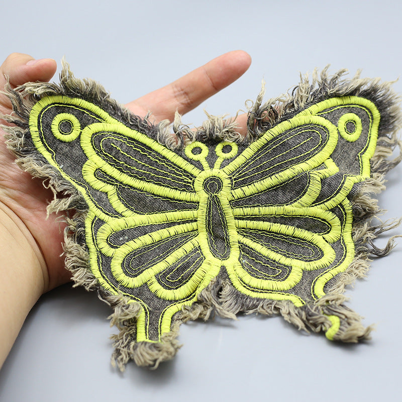 Wholesale Denim Tassel Butterfly Patches